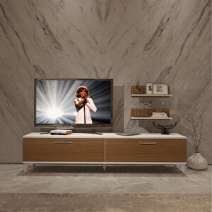 Eko 4 Slm Std Silver Tv Ünitesi Tv Sehpası Beyaz - Ceviz