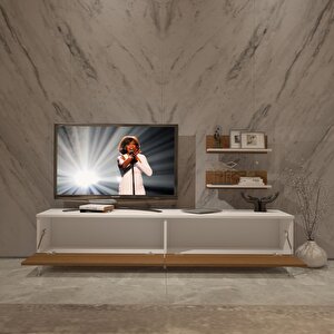 Eko 4 Slm Std Silver Tv Ünitesi Tv Sehpası Beyaz - Ceviz