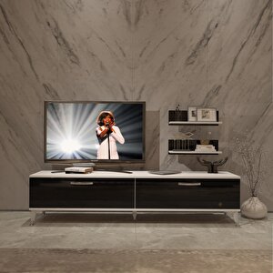 Eko 4 Slm Std Silver Tv Ünitesi Tv Sehpası Beyaz - Siyah
