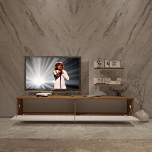 Eko 4 Slm Std Silver Tv Ünitesi Tv Sehpası Ceviz Beyaz