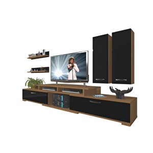 Flex 5d130 Mdf Tv Ünitesi Tv Sehpası Ceviz-Siyah