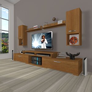 Flex 5da130 Slm Tv Ünitesi Tv Sehpası Naturel Ceviz