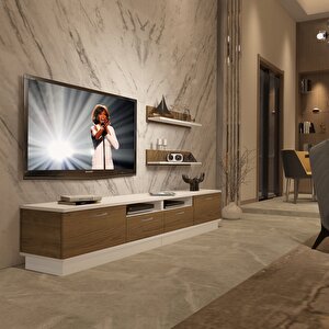 Trendstyle 220r Mdf Tv Ünitesi Tv Sehpası Beyaz Pera