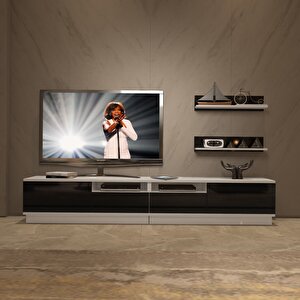 Trendstyle 220rs Mdf Tv Ünitesi Tv Sehpası Beyaz - Siyah