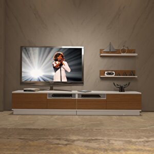 Trendstyle 220rs Slm Tv Ünitesi Tv Sehpası Beyaz - Ceviz