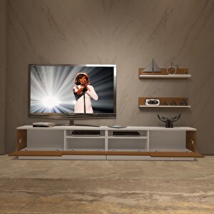 Trendstyle 220rs Slm Tv Ünitesi Tv Sehpası Beyaz - Ceviz