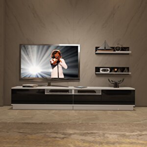 Trendstyle 220rs Slm Tv Ünitesi Tv Sehpası Beyaz - Siyah