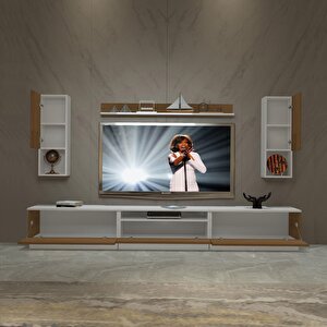Trendstyle 270da Mdf Tv Ünitesi Tv Sehpası Beyaz - Ceviz