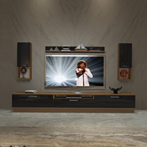 Trendstyle 270da Mdf Tv Ünitesi Tv Sehpası Ceviz-Siyah