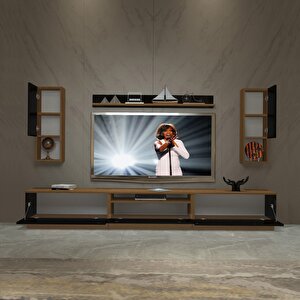 Trendstyle 270da Mdf Tv Ünitesi Tv Sehpası Ceviz-Siyah