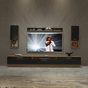 Trendstyle 270da Mdf Tv Ünitesi Tv Sehpası Pera Siyah