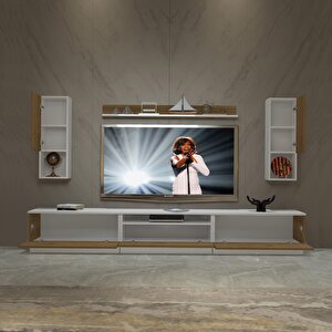 Trendstyle 270das Mdf Tv Ünitesi Tv Sehpası Beyaz Pera