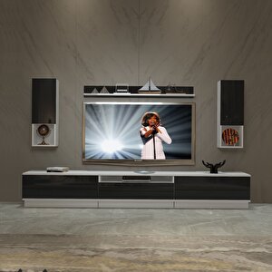 Trendstyle 270das Mdf Tv Ünitesi Tv Sehpası Beyaz - Siyah