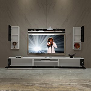 Trendstyle 270das Mdf Tv Ünitesi Tv Sehpası Beyaz - Siyah