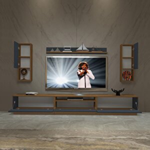 Trendstyle 270das Mdf Tv Ünitesi Tv Sehpası Ceviz Antrasit