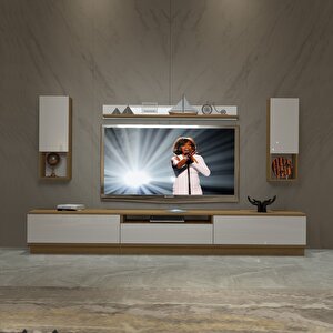 Trendstyle 270das Mdf Tv Ünitesi Tv Sehpası Pera Beyaz