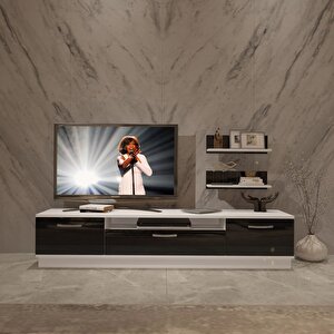 Trendstyle 4 Mdf Tv Ünitesi Tv Sehpası Beyaz - Siyah