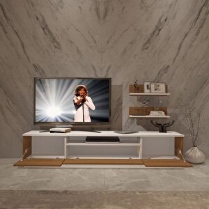 Trendstyle 4 Slm Tv Ünitesi Tv Sehpası Beyaz - Ceviz