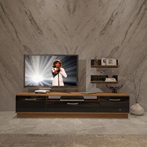 Trendstyle 4 Slm Tv Ünitesi Tv Sehpası Ceviz-Siyah