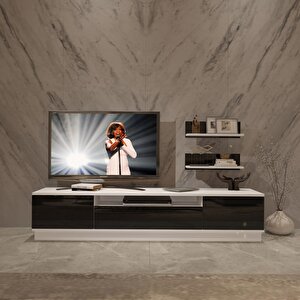Trendstyle 4s Mdf Tv Ünitesi Tv Sehpası Beyaz - Siyah