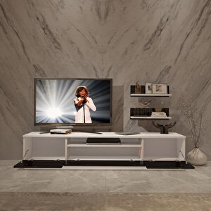 Trendstyle 4s Mdf Tv Ünitesi Tv Sehpası Beyaz - Siyah
