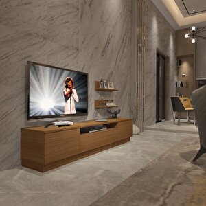 Trendstyle 4s Slm Tv Ünitesi Tv Sehpası Naturel Ceviz