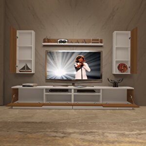 Trendstyle 5220da Mdf Tv Ünitesi Tv Sehpası Beyaz - Ceviz