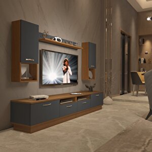 Trendstyle 5220da Mdf Tv Ünitesi Tv Sehpası Ceviz Antrasit