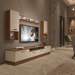 Trendstyle 5220da Mdf Tv Ünitesi Tv Sehpası Ceviz Beyaz