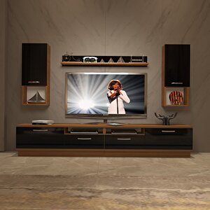 Trendstyle 5220da Mdf Tv Ünitesi Tv Sehpası Ceviz-Siyah