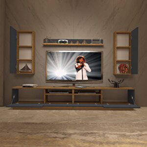 Trendstyle 5220da Mdf Tv Ünitesi Tv Sehpası Pera Antrasit