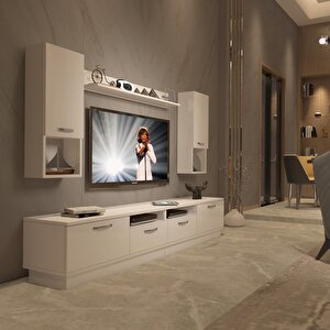 Trendstyle 5220da Slm Tv Ünitesi Tv Sehpası Parlak Beyaz