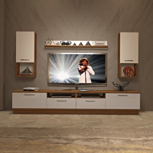 Trendstyle 5220da Slm Tv Ünitesi Tv Sehpası Ceviz Beyaz