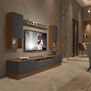 Trendstyle 5220das Mdf Tv Ünitesi Tv Sehpası Ceviz Antrasit