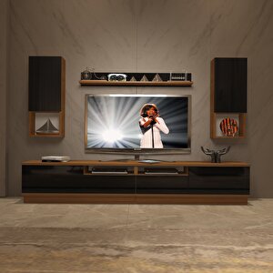 Trendstyle 5220das Mdf Tv Ünitesi Tv Sehpası Ceviz-Siyah