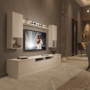 Trendstyle 5220das Slm Tv Ünitesi Tv Sehpası Parlak Beyaz