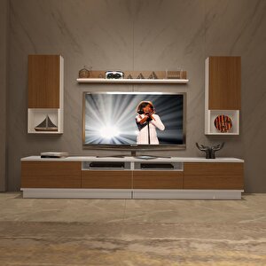 Trendstyle 5220das Slm Tv Ünitesi Tv Sehpası Beyaz - Ceviz