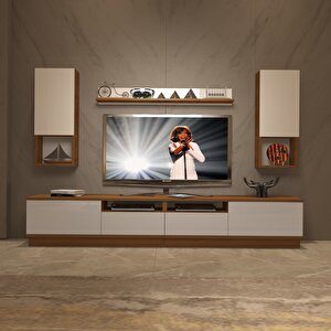 Trendstyle 5220das Slm Tv Ünitesi Tv Sehpası Ceviz Beyaz