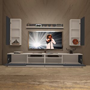 Trendstyle 5220d Mdf Tv Ünitesi Tv Sehpası Beyaz - Antrasit