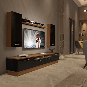 Trendstyle 5220d Mdf Tv Ünitesi Tv Sehpası Ceviz-Siyah
