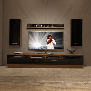 Trendstyle 5220d Mdf Tv Ünitesi Tv Sehpası Ceviz-Siyah