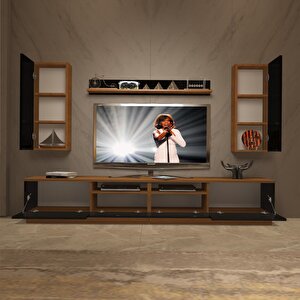 Trendstyle 5220d Slm Tv Ünitesi Tv Sehpası Ceviz-Siyah