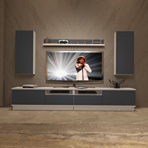 Trendstyle 5220ds Mdf Tv Ünitesi Tv Sehpası Beyaz - Antrasit