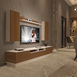 Trendstyle 5220ds Mdf Tv Ünitesi Tv Sehpası Beyaz - Ceviz