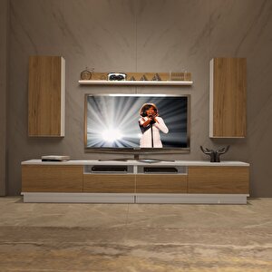 Trendstyle 5220ds Mdf Tv Ünitesi Tv Sehpası Beyaz Pera