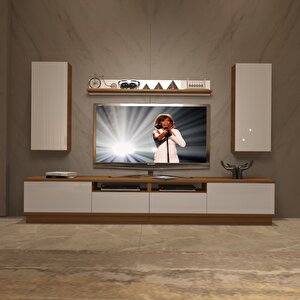 Trendstyle 5220ds Mdf Tv Ünitesi Tv Sehpası Ceviz Beyaz