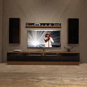 Trendstyle 5220ds Mdf Tv Ünitesi Tv Sehpası Ceviz-Siyah