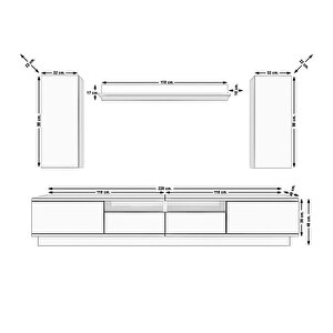 Trendstyle 5220ds Mdf Tv Ünitesi Tv Sehpası