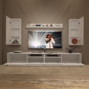 Trendstyle 5220ds Slm Tv Ünitesi Tv Sehpası Parlak Beyaz