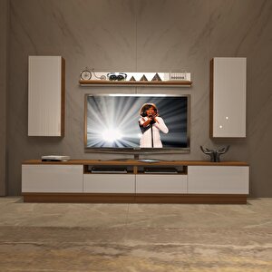 Trendstyle 5220ds Slm Tv Ünitesi Tv Sehpası Ceviz Beyaz